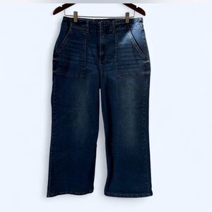 Dark Blue Wide-Leg Jeans - 14